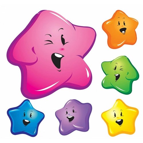 Avery Merit Stickers Star Face Metallic 50 Roll